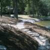 Flagstone path winding throughout buffer zone.